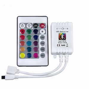 DC12-24V RGBW / RGB bluetooth LED Controller 24Key IR Remote Control For LED Strip