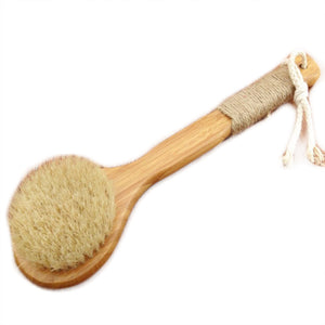 Honana BX Natural Bristle Cleaning Brushes Long Anti-slip Wooden Handle Body Brush Massage