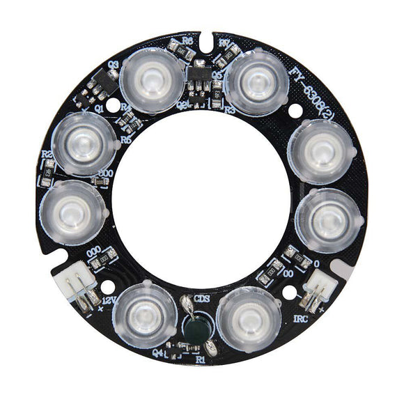 5pcs 8*Array LED IR 10m-30m DC12V PCB Board 63x33mm Infrared Light Board Night Vision for CCTV Array IR Bullet Camera