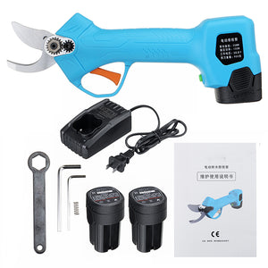 DC 16.8V Cordless Secateur Branch Cutter Pruning Shears W/ 2X2000mah Batteries Electric Garden Pruning Pruner Shears Cutting Tool Trimmer