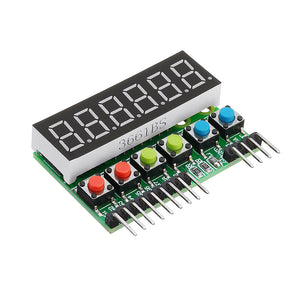 TM1637 6-Bits Tube LED Display Key Scan Module DC 3.3V To 5V Digital IIC Interface For Arduino Six I