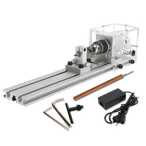 Raitool 80W DC 24V Mini Lathe Beads Machine Woodworking DIY Lathe Standard Set