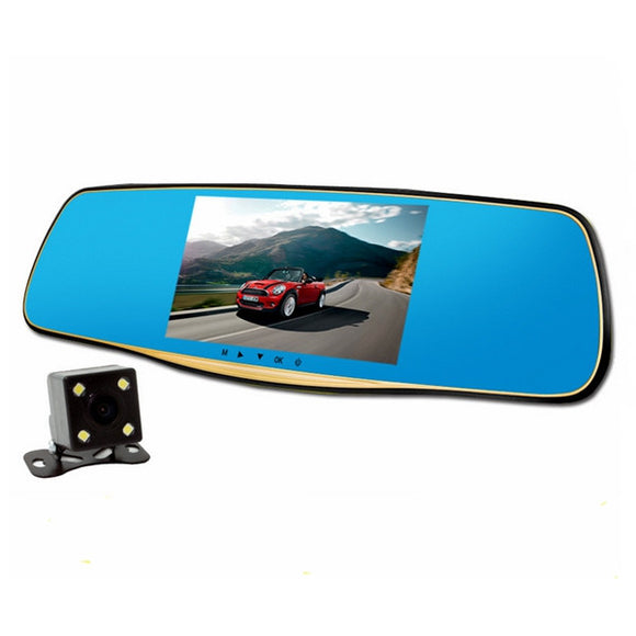 5 Inch 170 Degree Car DVR Wide Angle Lens Car Recorder Rear View Camcorder