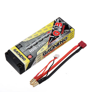 Gaoneng 7.4V 6500mAh 100C 2S Lipo Battery T Plug for RC Car