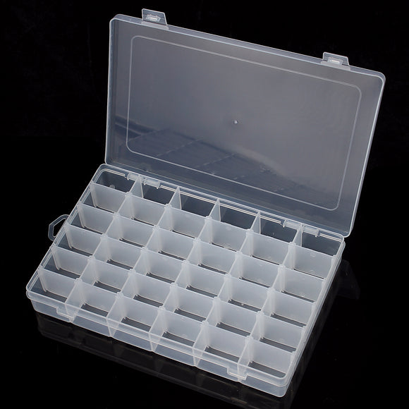 Compartment Box Clear Plastic Storage Organiser Case Craft Beads Collection