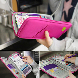 Honana HN-PB7 Portable Multifunctional Travels Card Ticket Passport Holder Wallet Purse Storage Bag