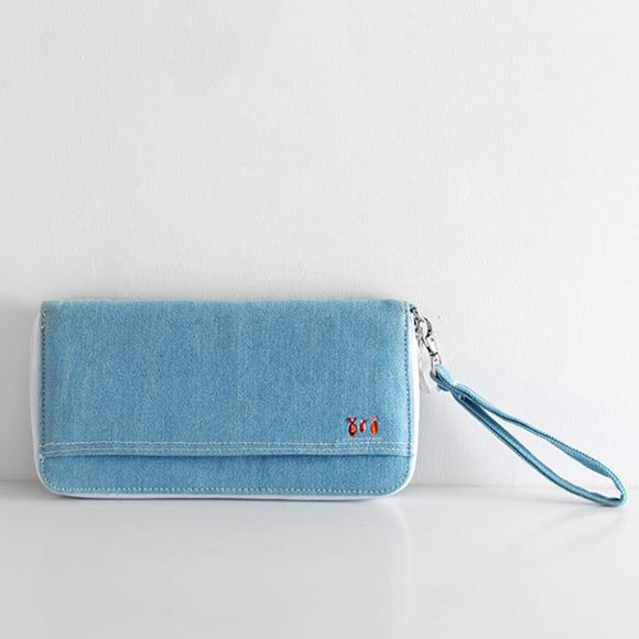 Simple Denim Bag Long Wallet Card Holder Coin Purse For Women