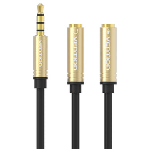 Vention 3.5 mm Jack 0.98ft Male to Female Mic Headphone Splitter Extension Audio Cable for iPhone