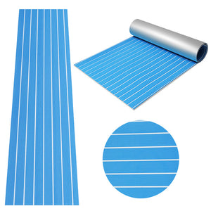 90x240cm Blue with White EVA Foam Teak Boat Flooring Sheet Yacht Synthetic Teak Decking Pad