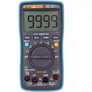 BSIDE ZT302 Digital Multimeter True RMS 9999 Counts LED Backlight AC DC Voltage Current Resistance