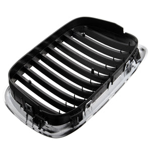 Front Chrome Black Grille Grill For BMW 95-04 E39 5-series 525 530 535 540 M5