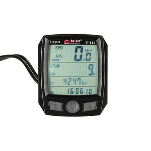 BOGEER YT-833 Large Screen Backlight Waterproof Bicycle Computer Speedometer Stopwatch