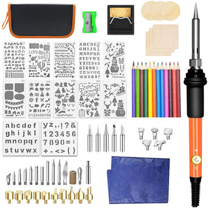 HANDSKIT 73Pcs 110V 220V 60W Adjustable Temperature Soldering Iron Kit Solder Welding Tools Desoldering Pump Heater