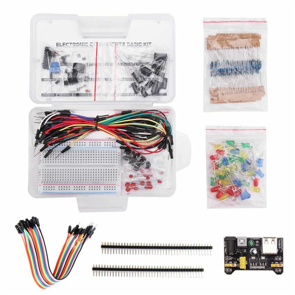 200pcs Electronics Component Basic Starter Kits Resistor Buzzer Capacitor LEDs