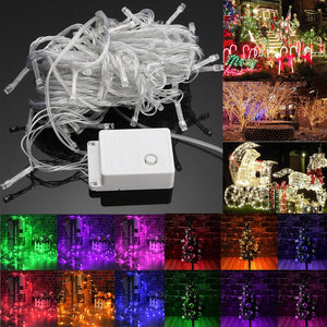 10M 100LED Fairy String Christmas Light Outdoor Waterproof Wedding Holiday Party Lamp EU Plug