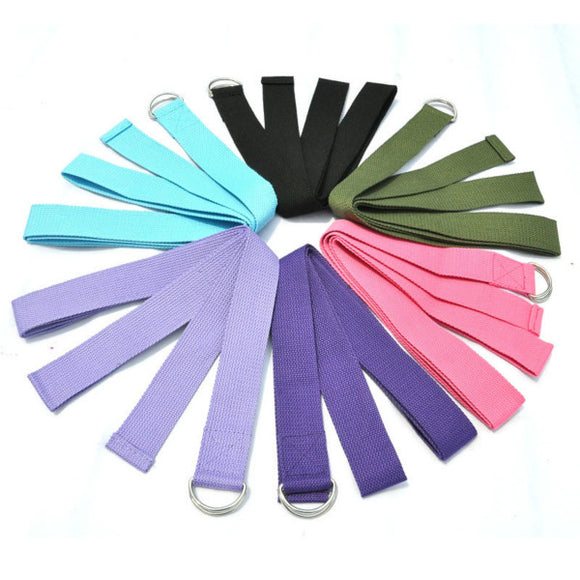 5Pcs Yoga Stretch Strap D-Ring Belt Stretching Band