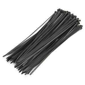 100PCS 3005mm Black Nylon Cable Ties Wire Wrap Strap