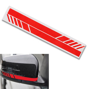 2Pcs Carbon Fiber 5D Stickers Vinyl Stripe Decal for Car Rearview Mirror Cover 30.5x4cm