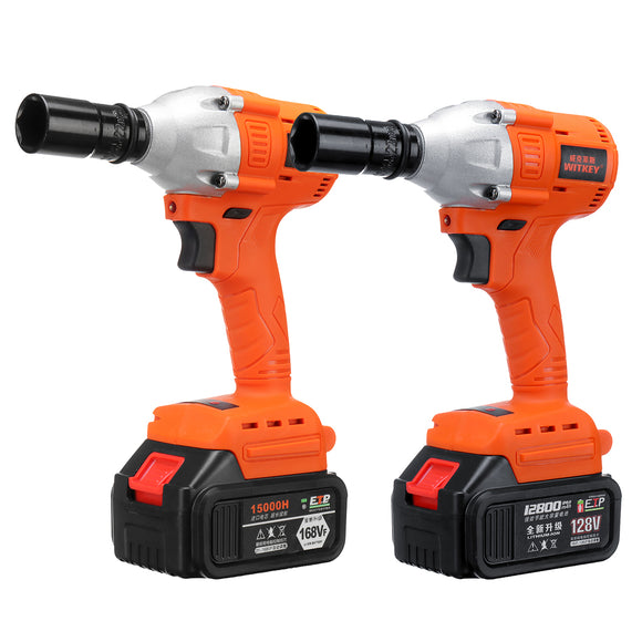 128VF/168VF Brushless Cordless Impact Wrench Socket LED Light Electric Wrench Power Tool