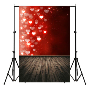 5x7FT Red Flashing Love Board Valentine's Day Theme Photography Backdrop Studio Prop Background