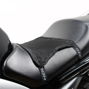 Motorcycle Cool Seat Cushion Mesh Cover Cushion Heat Sunscreen Pad Black Universal