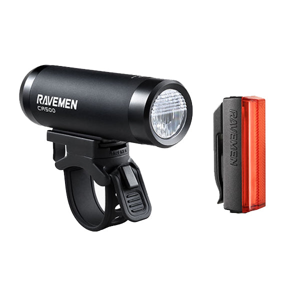 RAVEMEN LS-CT01 500LM Instant Max Output Wired Remote Bike Light TR20 Taillight Set IPX6 USB Recharg