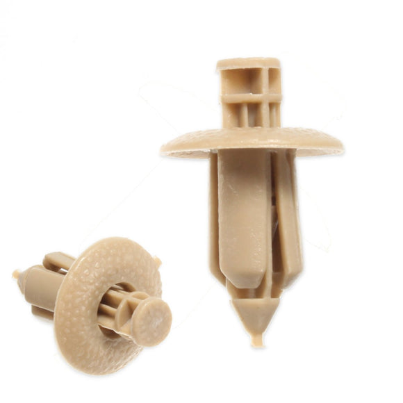 10pcs Plastic Rivet Trim Panel Car Fastener Clip Door Beige For VOLVO C70/S60/S80/V70