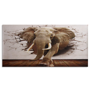 Ramie 3D Large Elephant Wall Paper Non Woven Roll Wall Murals Home Decorations