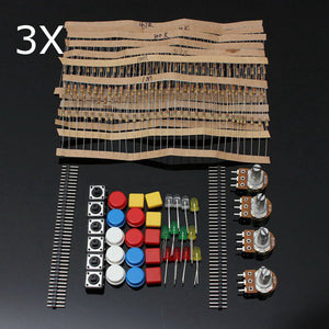 3Pcs Electronic Parts Component Resistors Switch Button Kit For Arduino