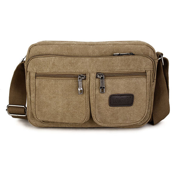 Men Canvas Casual Outdoor Sport Shoulder Messenger Crossbody Bag