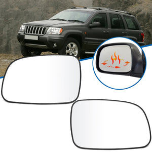 Car Left/Right Anti-fog Heated Rearview Mirror Glass for Jeep Grand Cherokee 1999-2004