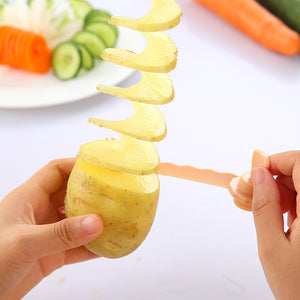 Plastic Vegetable Spiral Slicer Julienne Cutter Roll FlowerHand Cucumber Slicer Potato Cutter