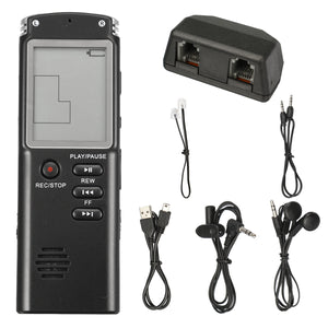 8GB 16GB Rechargeable USB Digital Audio Voice Recorder Dictaphone MP3 Player