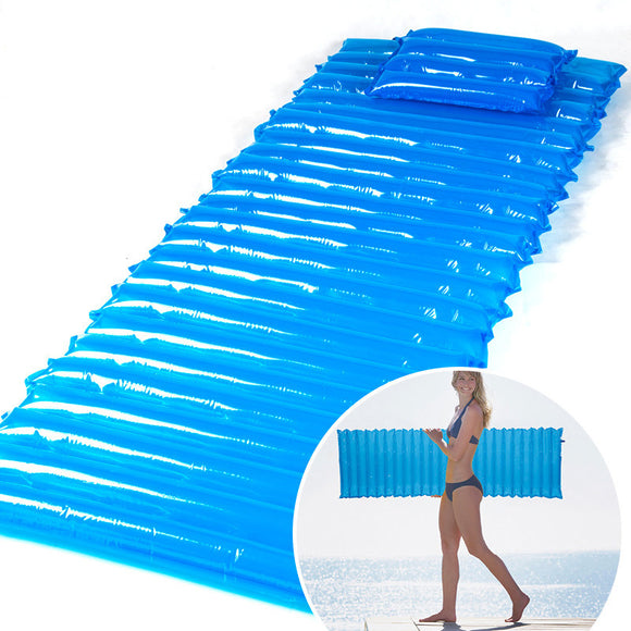 IPRee Cool Air Inflatable Moisture Proof Pad Beach Water Float Mat Camping Tent Sleeping Bed