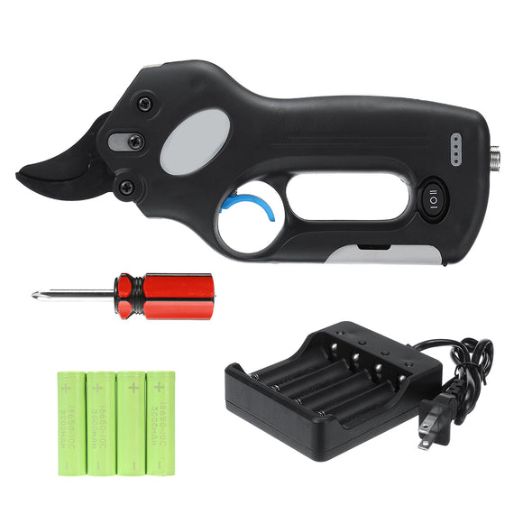 150W Cordless Rechargeable Pruning Shears Secateurs Low Noise Branch Cutter Scissor Snips Kit