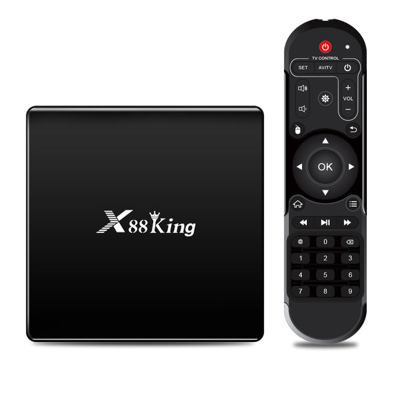 X88 King Amlogic S922X 4GB DDR4 RAM 128GB ROM 1000M LAN 5G WIFI bluetooth 5.0 Android 9.0 4K VP9 H.265 TV Box Black