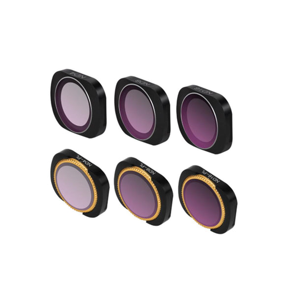 Sunnylife 6pcs Multi-Layer Films Filter Lens Filter Set ND4+ND8+ND16+ND4-PL+ND8-PL+ND16-PL For DJI Osmo Pocket Handheld Gimbal Accessory