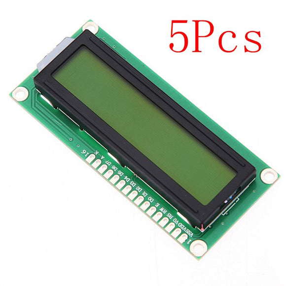 5Pcs 1602 Character LCD Display Module Yellow Backlight For Arduino