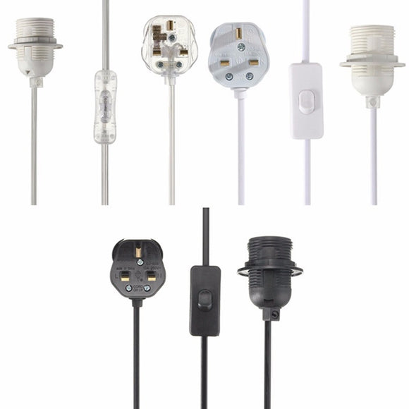 E27/E26 Edison ES Ceiling Light Holder Pendant Lamp Bulb Fitting Socket Switch Max Power AC 250V