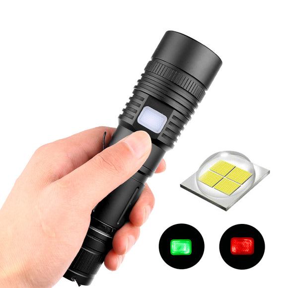 XANES 086 XHP 50 Flashlight 5 Modes Waterproof USB Chargeable Zoomable Work Lamp Camping Hunting Torch Light