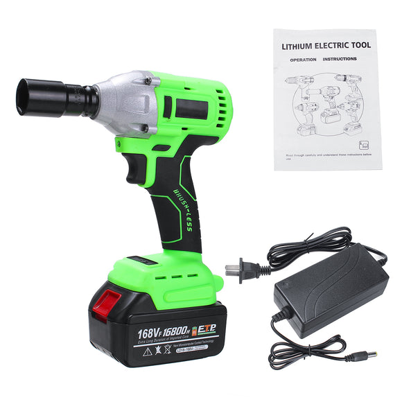 168VF 550N.m Cordless Electric Wrench One Battery One Charger