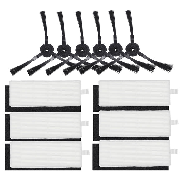 18pcs Side Brush with HEPA Filter and Spong Filter for Ilife A4 A4s A6