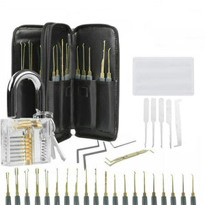 34 Pcs Lock Repair Sets Unlocking Practice Lock Pick Key Extractor Padlock Kit