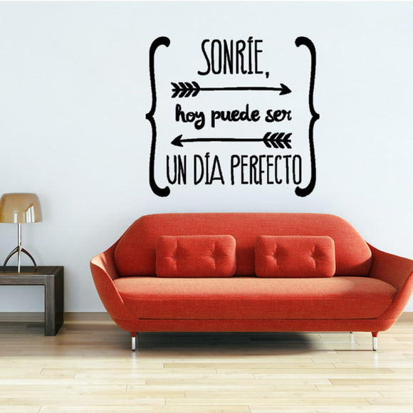 55x50cm Spanish Quote Poster Wall Stickers Birds Letterings Wall Decals Home Decoration