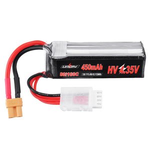 URUAV 11.4V 450mAh 80C/160C 3S HV 4.35V Lipo Battery XT30 Plug for FPV Racing Drone