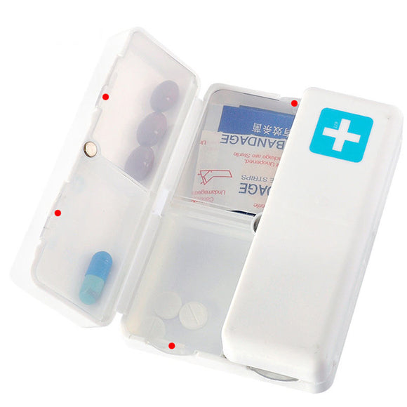 Honana HN-PB005 Portable 7 Compartments Pill Case Foldable Waterproof Magnetic Travel Tablets Organi