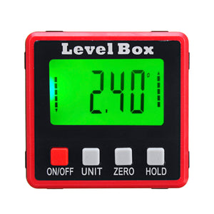 Digital LCD Protractor Gauge Angle Finder Bevel Laser Level Box Inclinometer Meter