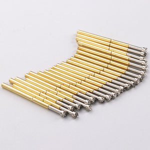 P125-H Plum Probe Nine Tooth Test Needle Test Spring Thimble 100 Pcs/Pack Integrated Detection Probe Tool Accessories  PCB Testing Contact Probes Pin