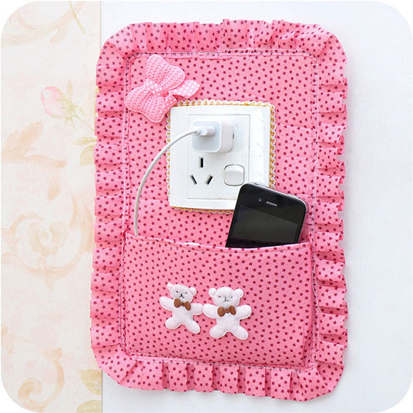 Switch Sticker Decor Phone Charging Socket Key Pastoral Multifunctional Storage Bag Holder