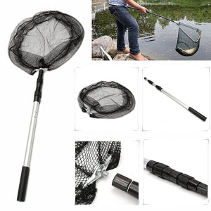 110CM Extending Fishing Net Aluminum Foldable Pole Handle Fish Net